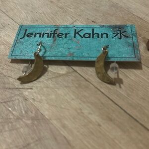 Jennifer Kahn earrings.Locally made in Vermont.crescent moon design